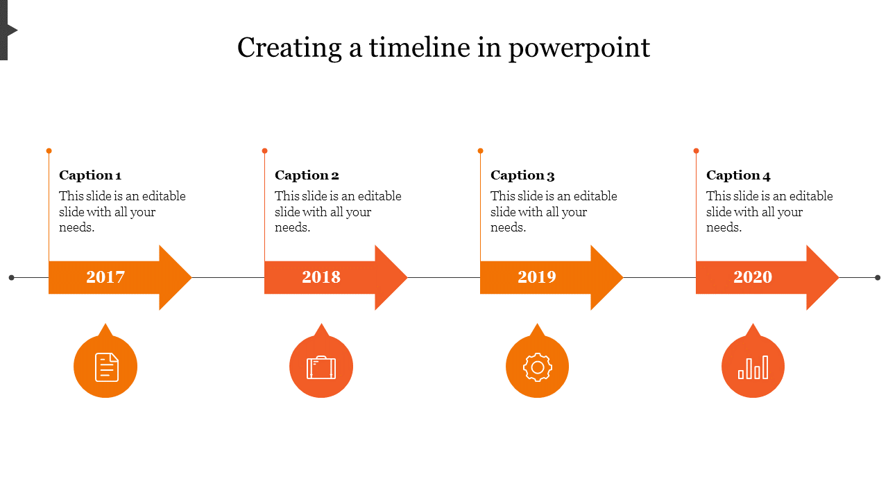 Free - Creating A Timeline In PowerPoint With Four Node